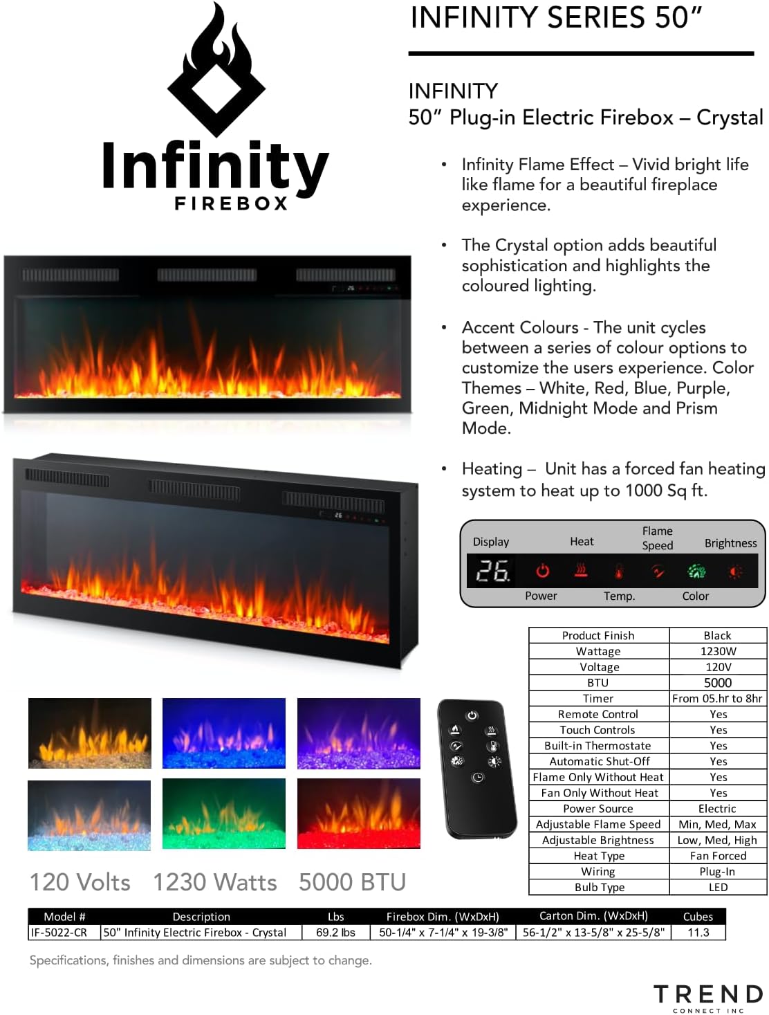 50 Inch Fireplace Insert - 5022-CR
