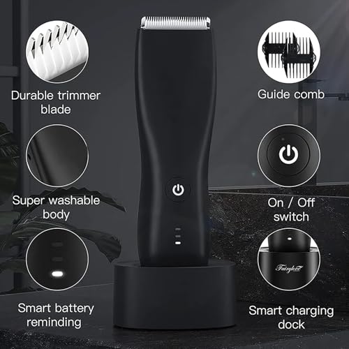 Body Hair Trimmer,A Shaver Designed for Optimum Safety and Comfort, Body & Manscaping Trimmer for Men Women,Body Hybrid Electric Trimmer and Shaver, Body Hair Trimmer for Men Groin Safe (Black)