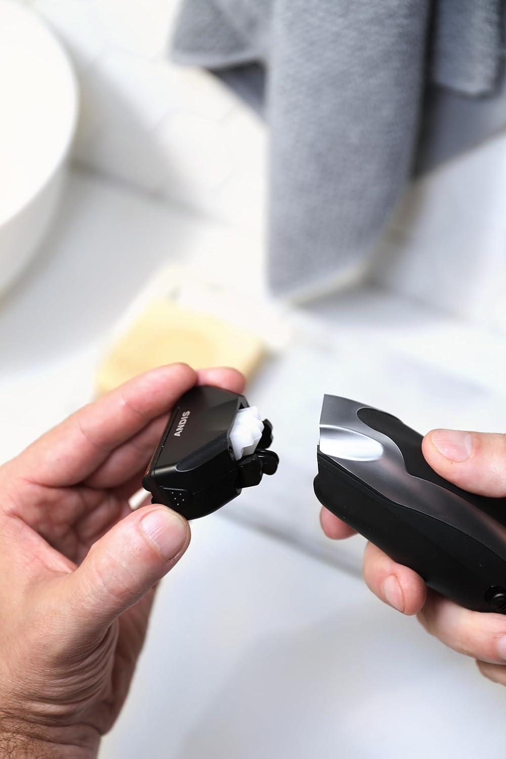 Andis 42400 inLINER All-in-One Trim & Shave Hair Trimmer and Foil Shaver Kit, Silver