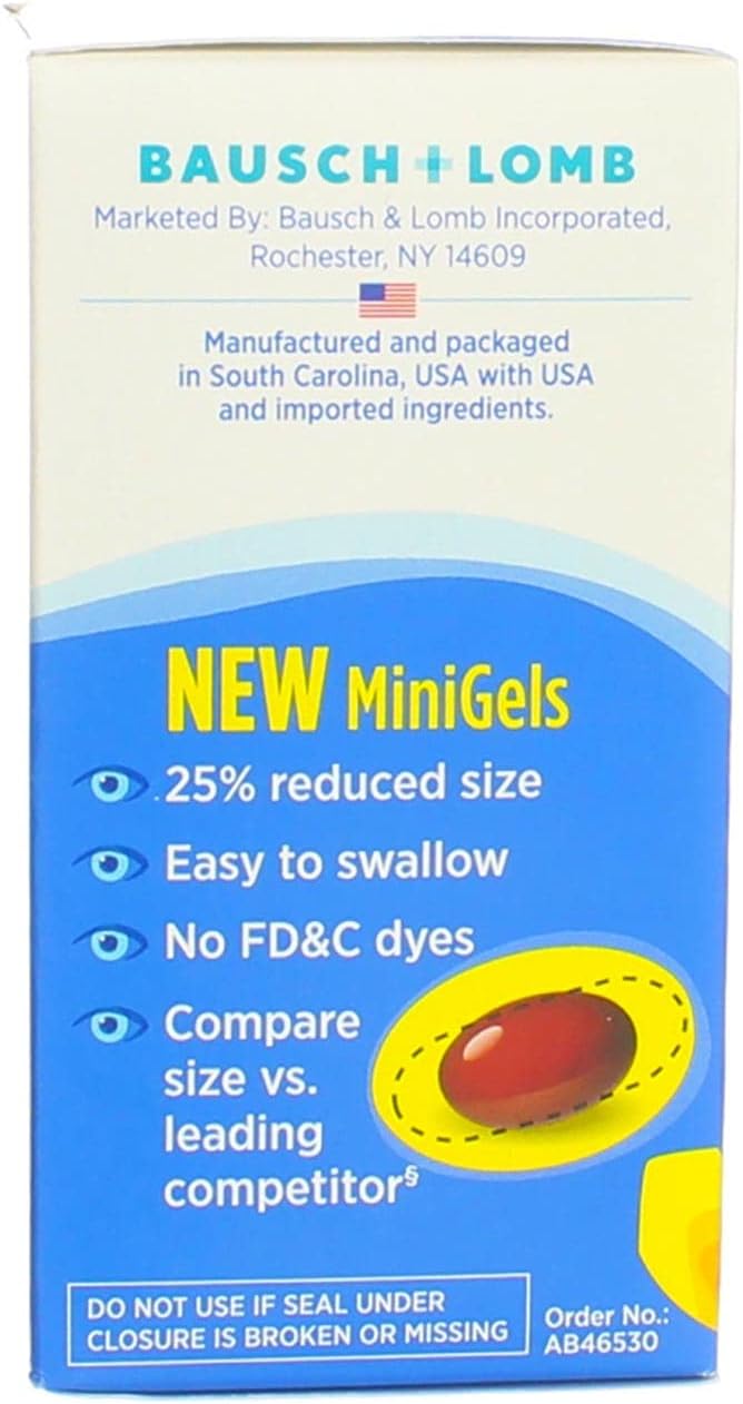 Bausch & Lomb Ocuvite Adult 50+ Eye Vitamin & Mineral Softgels 50 ea (Pack of 4)