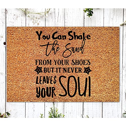 You Will Forever Be My Always Coir Door Mat Natural Fibers Non Slip Family Quote Door Mats Funny Doormat Decorative for Inside Outside Home High Traffic Area 16x24in