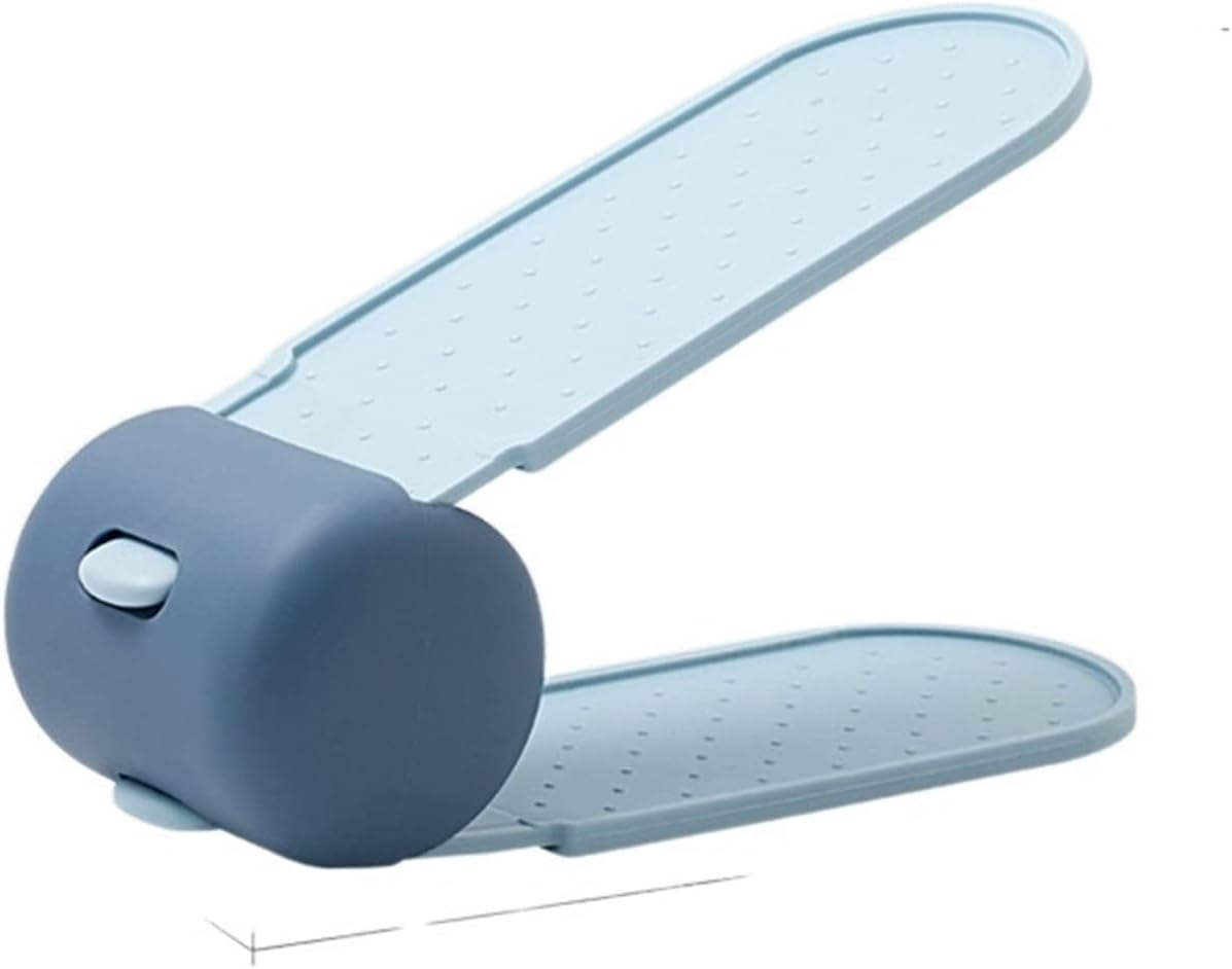 Shoe rack New Shoe Rack Organizer Adjustable Storage Shoes Stand Shelf Support Slot Space Saving Cabinet Cupboard Closet for Shoes, Blue