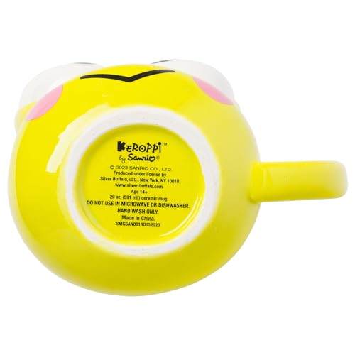 Silver Buffalo Sanrio Hello Kitty Classic Purple Bow Ceramic 3D Sculpted Mug, 20 Ounces