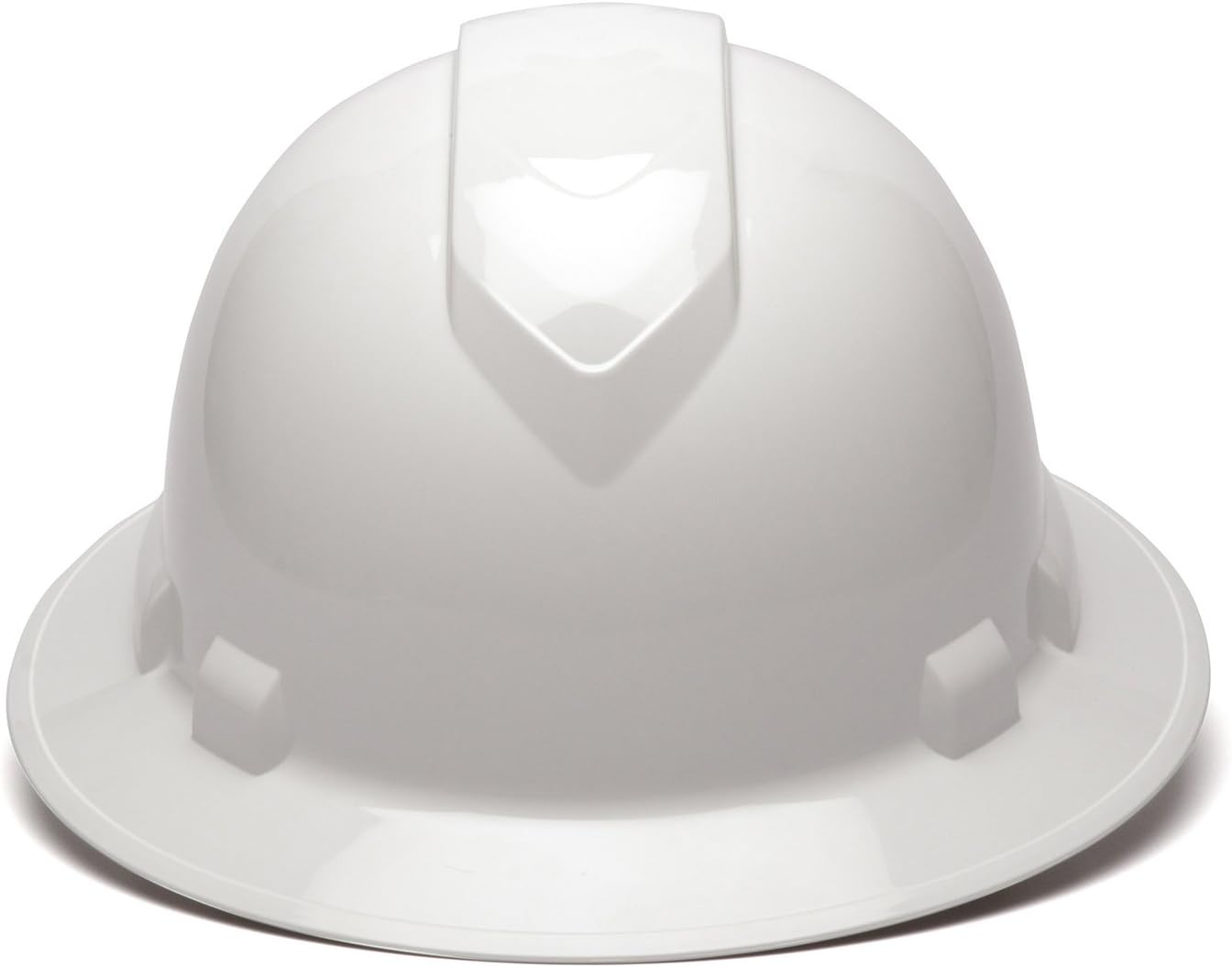 Pyramex Ridgeline Full Brim Hard Hat 6 Point Ratchet White