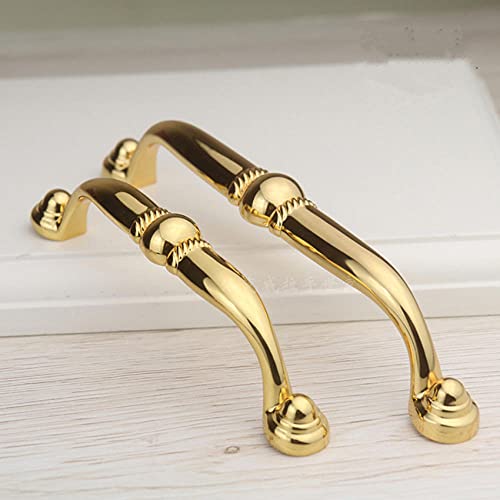 Cabinet Furniture Knobs 128mm Modern Fashion Gold Kitchen Cabinet Door Handle Cupboard Drawer Dresser Door Pulls Knobs 2Pcs