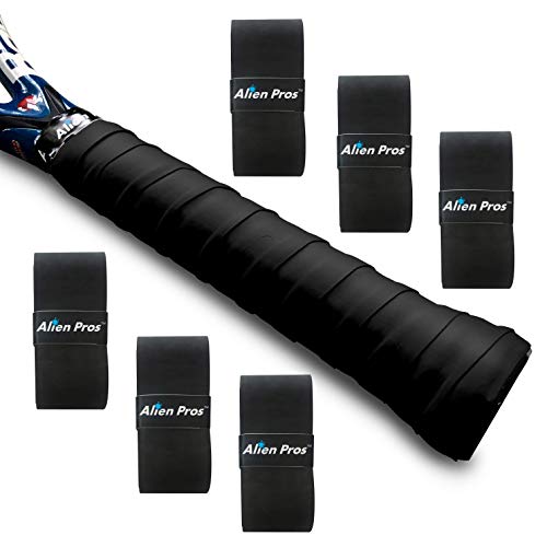 ALIEN PROS Tennis Racket Grip Tape - Precut and Dry Feel Tennis Grip - Tennis Overgrip Grip Tape Tennis Racket - Wrap Your Racquet for High Performance