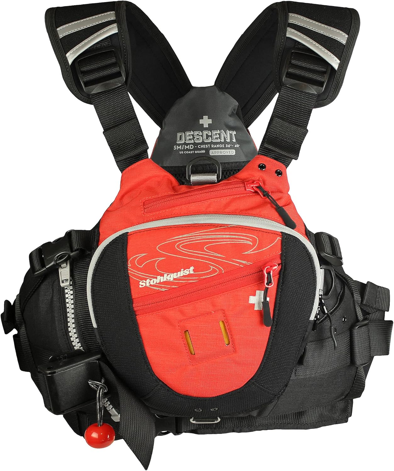 Stohlquist Descent Rescue Lifejacket (PFD)-Red-S/M