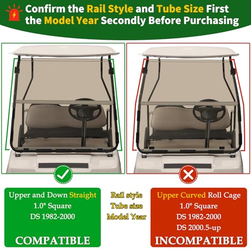 Golf Cart Foldable Windshield 3/16