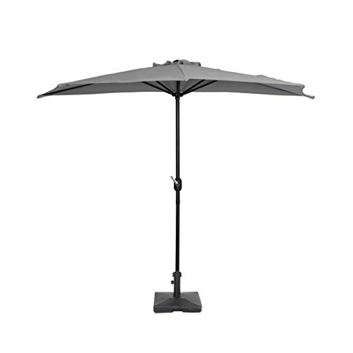 WO Home Furniture Half 9 Ft Market Umbrella for Patio Outdoor Balcony