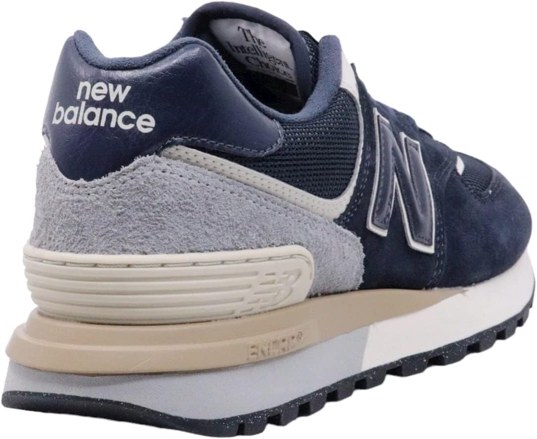 New Balance Unisex 574 V2 Lace-Up Sneaker, Navy/White, 8.5 US Men
