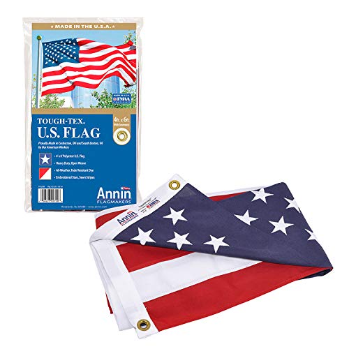 Annin Flagmakers Model 2730 American Flag Tough-Tex Polyester Flag, 5 x 8 Feet