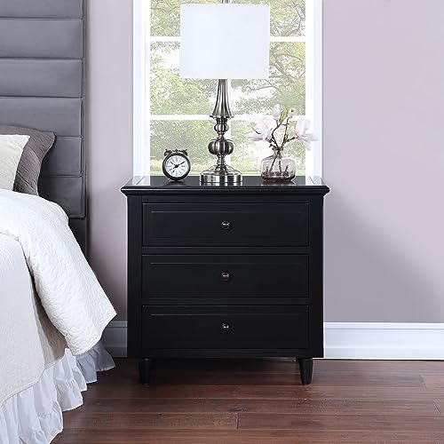 Modern and Stylish Bedside Table with 3 Drawers - Convenient and Fashionable Furniture for Your Bedroom,White