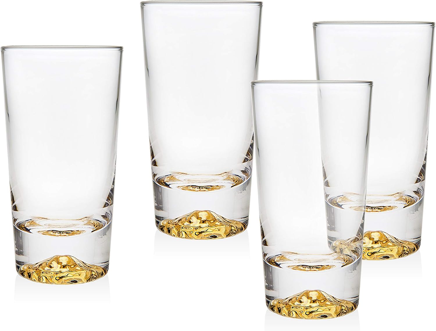 Godinger Glass Beverage Set Highball Tumbler Water, Juice – Set of Four