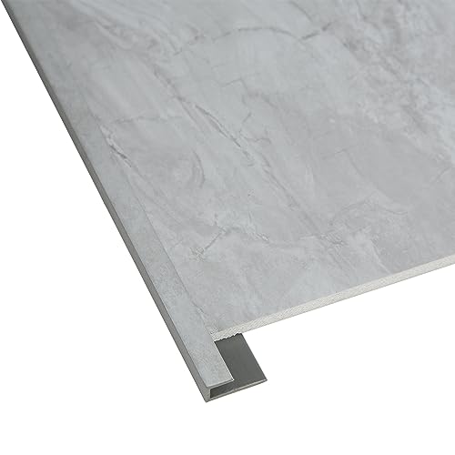Palisade 94 in. J-Trim in Carrara Marble (6 in. Sample)