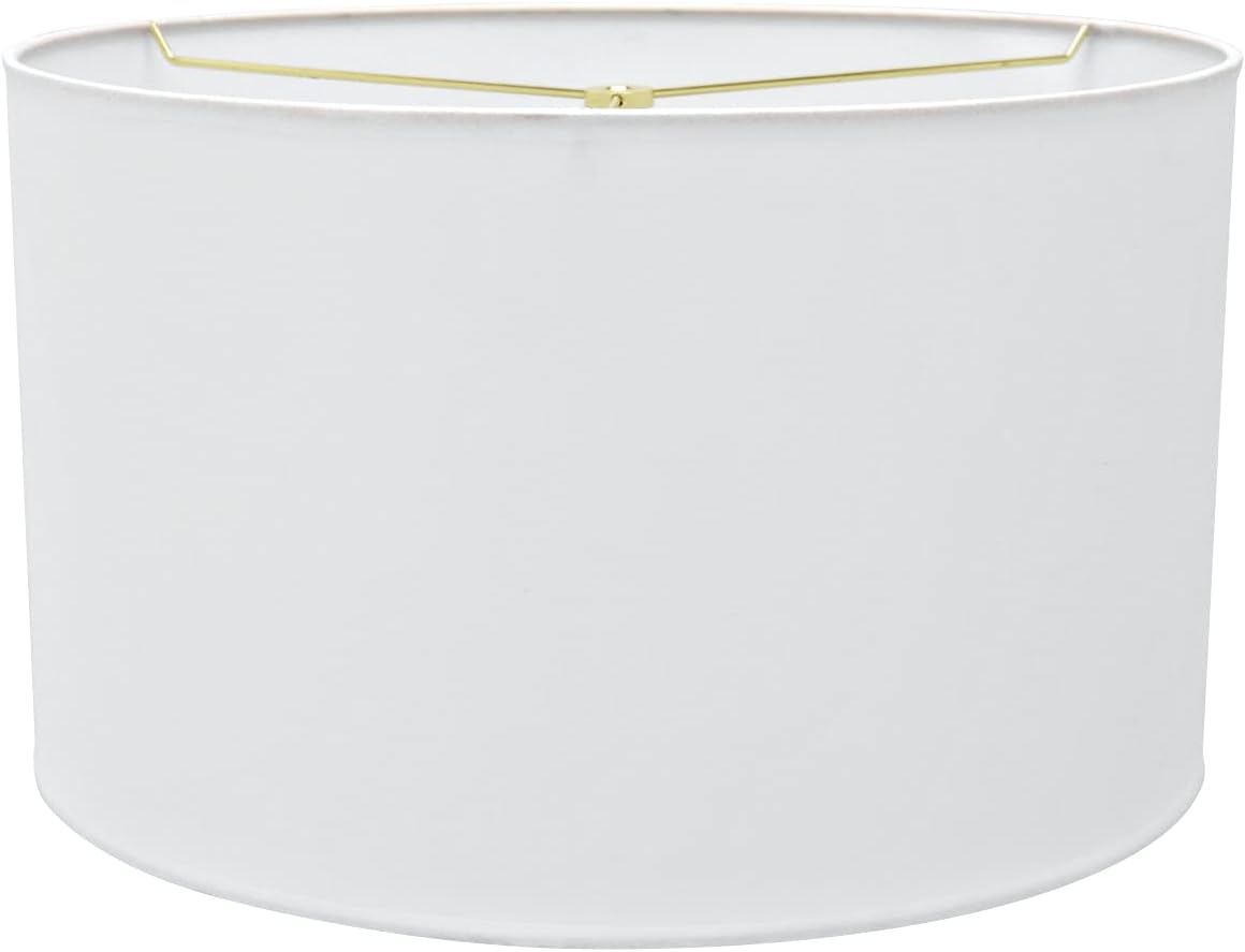 Aspen Creative 31007B Transitional Hardback Drum (Cylinder) Shape Spider Construction Lamp Shade in Off White, 17