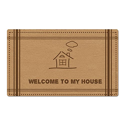 Yours Welcome Home Funny New Home Essential House Warming Gifts Decoration Doormat Entrance Way Non-Slip Door Mats Front Indoor/Outdoor Living Room Kitchen Bedroom Area Rugs 17x30 Inch