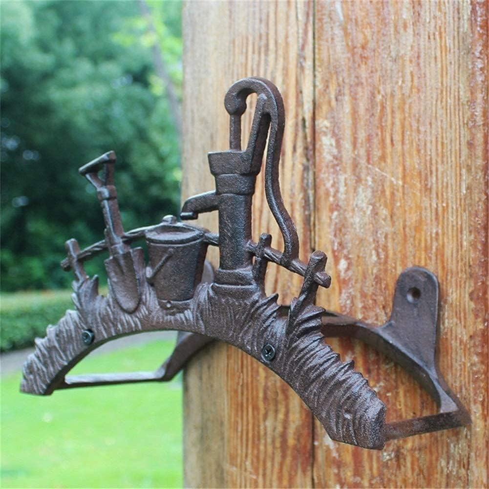Garden Cast Iron Antique Wall Decorations Hose Holder, Heavy Duty Decorative Birds Wall Mounted Hose Butler, Water Hose Holder for Outside Garden Lawn Yard