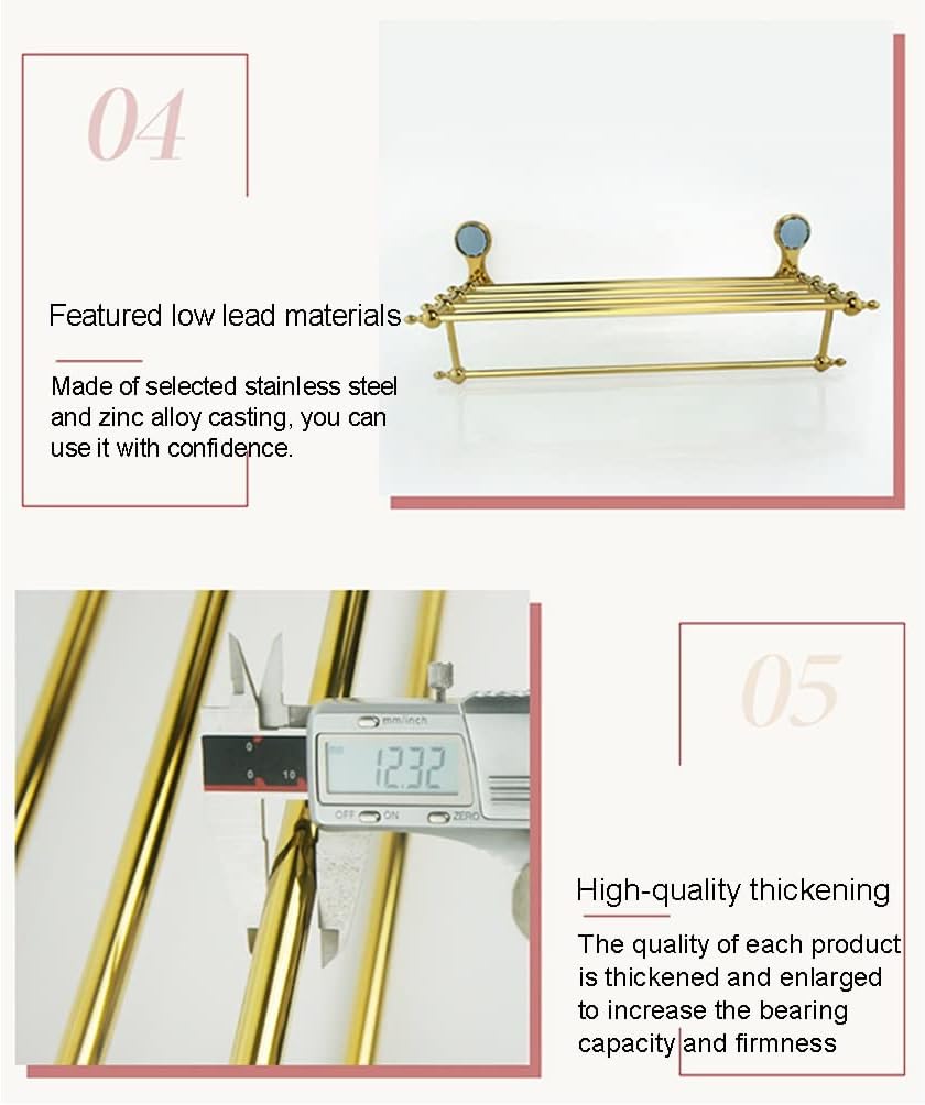 Towel Racks Bathroom Towel Rack Wall Mounted Towel Holder,New Bath Towel Rack European Style Towel Bar,Fashionable and Modern Rack,Bathroom