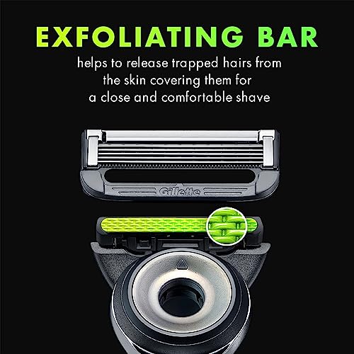 Gillette Labs with Exfoliating Bar Razor Refills for Men , 6 Razor Blade Refills and 7oz Rapid Foaming Shave Gel