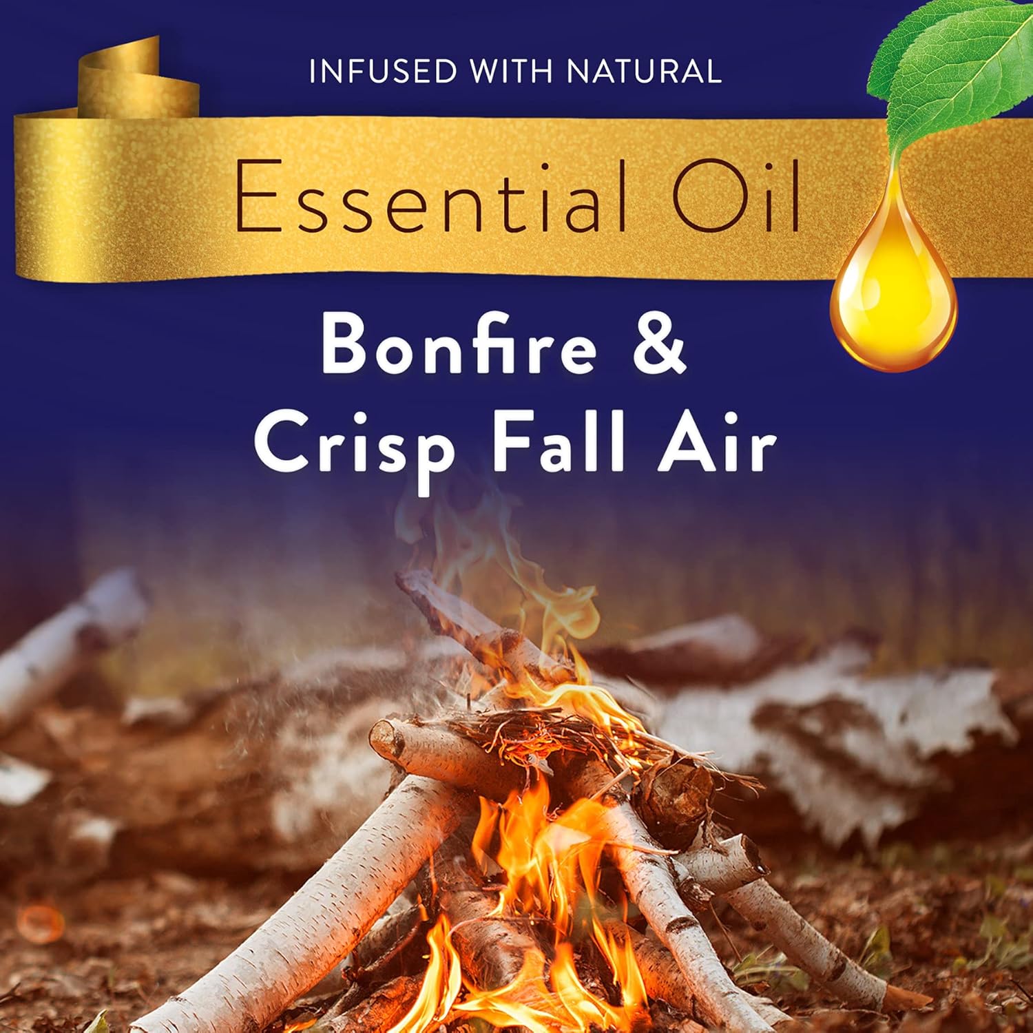 Air Wick Essential Mist, Essential Oil Diffuser Refill, Bonfire & Crisp Fall Air, LIMITED EDITION Air Freshener & Fragrance Mist, 0.67 Fl Oz