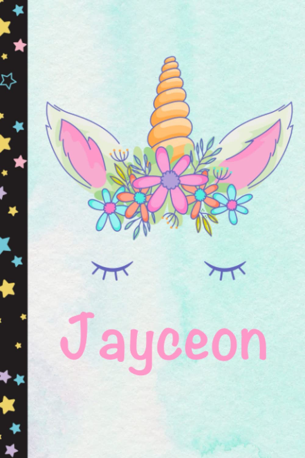 Jayceon Notebook: Personalized Notebook With Name For Jayceon, Unicorn Notebook, Birthday Gift For Boys and Men, 6x9, 110 College Ruled Page, Unicorn ... Journal For Men, Kids, Students and Coworker