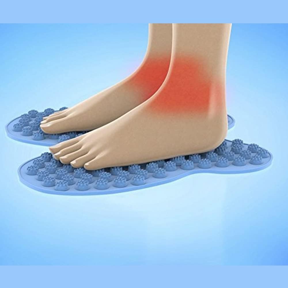 AS SEEN ON TV NEW :Futzuki Reflexology Mat Foot massager acupressure pain & Relieve stress treatment (Blue)