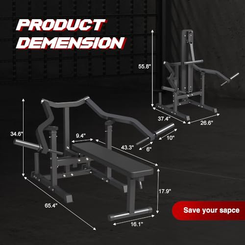 Weight Bench Chest Press Machine with 7 Adjustable Positions Flat Incline for Arm and AB Workouts