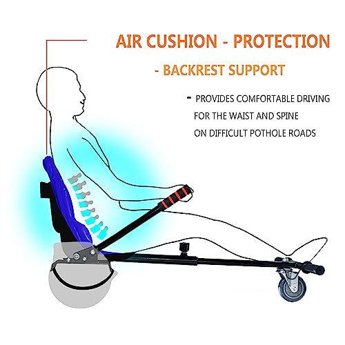 Hoverboard Attachment, Go Kart Adjustable Softness and Hardness, Electric Balance Scooter Accessories for 6.5