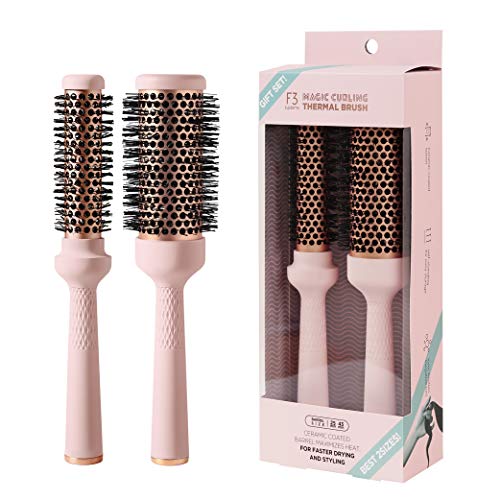 Round Brush (1.3 Inch), Cut Drying Time,Self-Standing Round Quick Styling Brush, Great Blowout, Ceramic Coated/Ionic Thermal Barrel,Blowout Volume, Wave Styler
