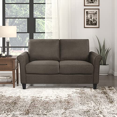 Lexicon Mendota Living Room Loveseat, Chocolate