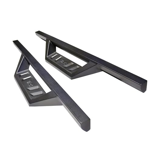 TAC Sidewinder Running Boards Fit 2019-2024 Chevy Silverado/GMC Sierra 1500 | 2020-2024 2500/3500 Regular Cab 4” Drop Side Step Nerf Bars Rock Slider Pickup Truck Fine Texture Black