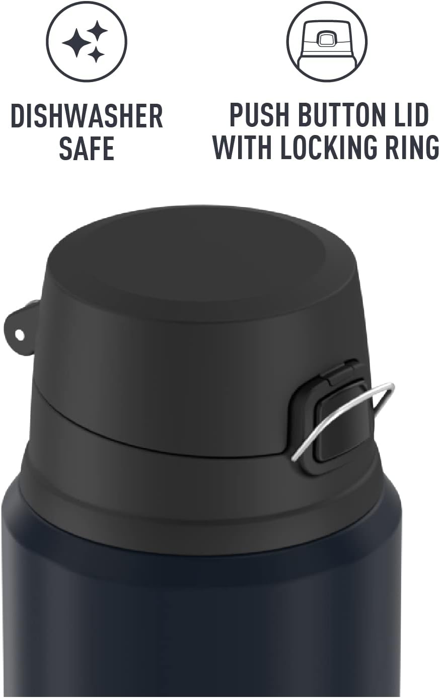 THERMOS Stainless King Vacuum-Insulated Drink Bottle, 24 Ounce, Midnight Blue