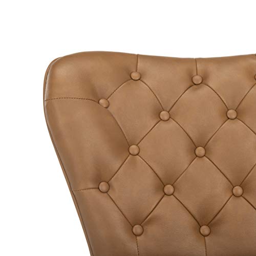 Safavieh Aster Bar Stool, Burgundy and Black