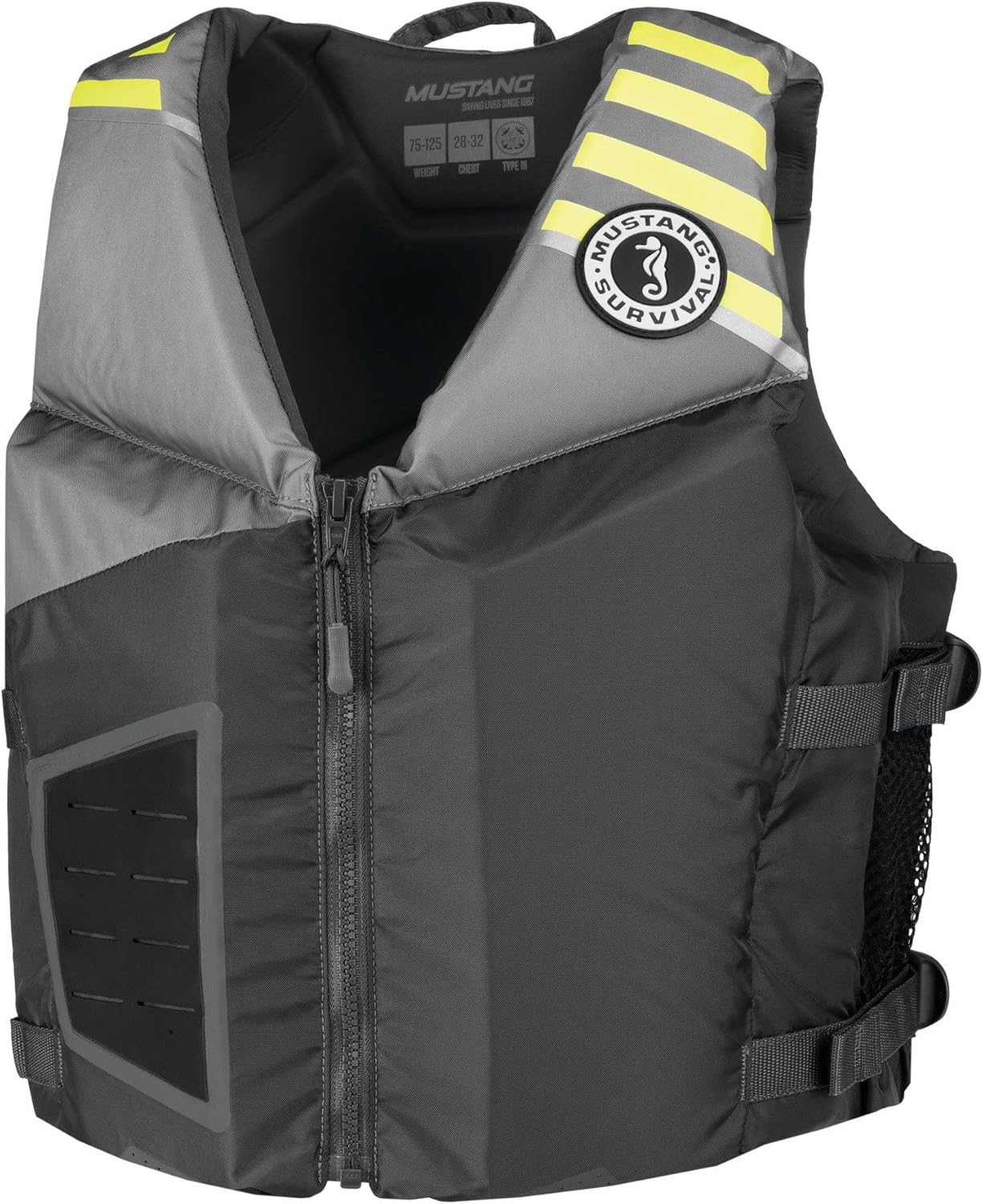 Mustang Survival - Rev Young Adult Foam Vest - Gray, White, Pink, Young Adult (88 lb. - 110 lb.)
