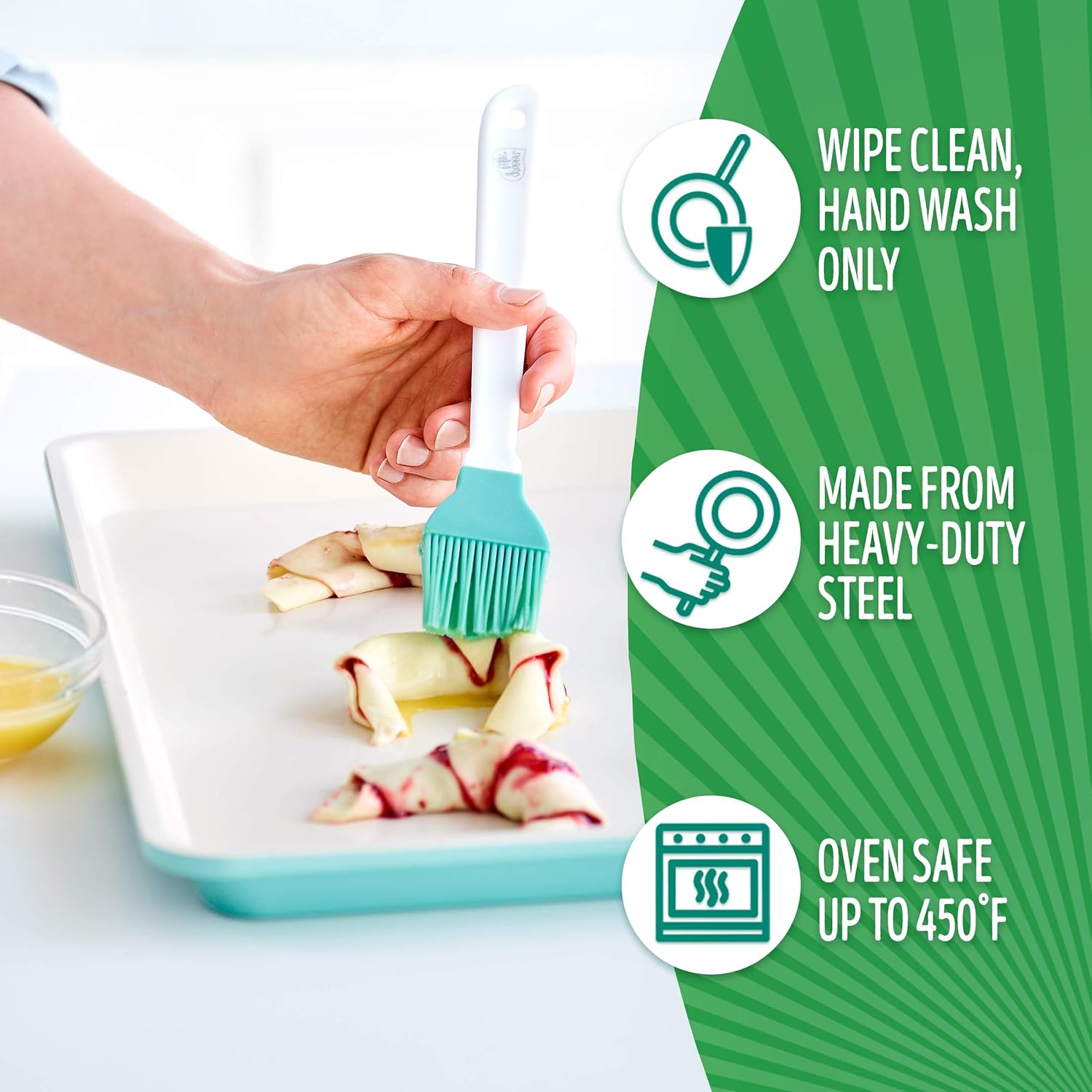 GreenLife Soft Grip Healthy Ceramic Nonstick, Cookware Pots and Pans Set, 16 Piece, Blue & Bakeware Healthy Ceramic Nonstick, Cookie Sheet, 18