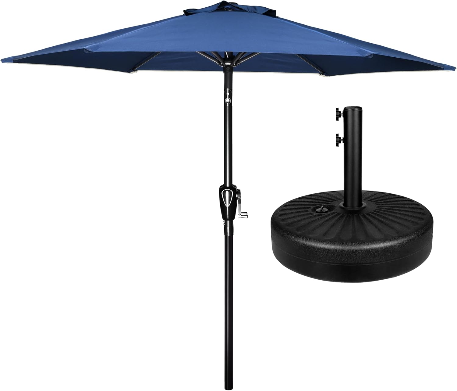 Simple Deluxe 9' /7.5' Patio Umbrella Outdoor Table Market Yard Umbrella with Push Button Tilt/Crank for Garden, Deck, Backyard, Pool