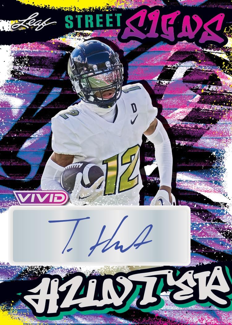 2024 Leaf Vivid Football Hobby Trading Card Box 5 Autographs