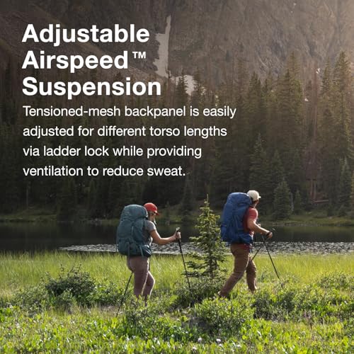 Osprey Rook 50L Men's Backpacking Backpack, Astology Blue/Blue Flame