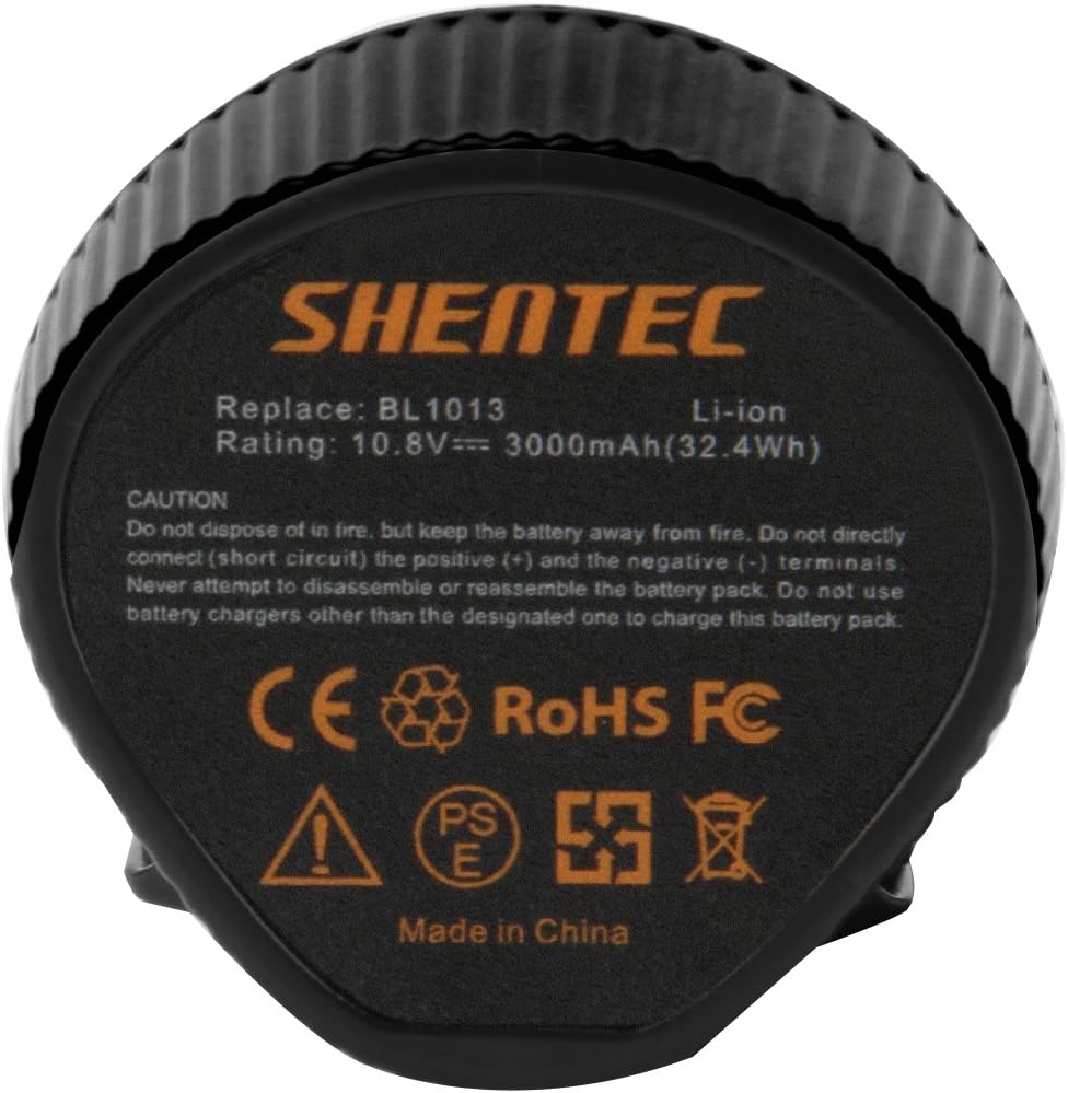 Shentec 2 Pack 10.8V 3000mAh Battery Compatible with Makita BL1013 Makita BL1014 194550-6 194551-4 195332-9, Li-ion 10.8V Battery