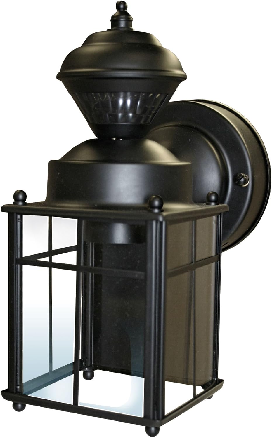 Heath/Zenith HZ-4132-BK 150-Degree Bayside Mission Style Motion Sensing Decorative Security Lantern, Black, Bulb Not Included
