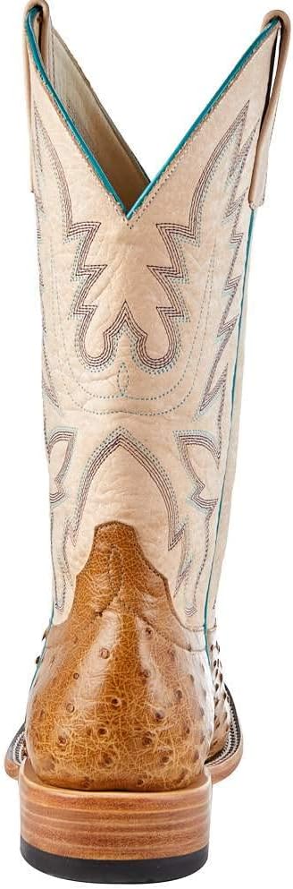 Women's Top Hand Antique Saddle Full Quill Ostrich Cowgirl Boot Brown 8.5 B