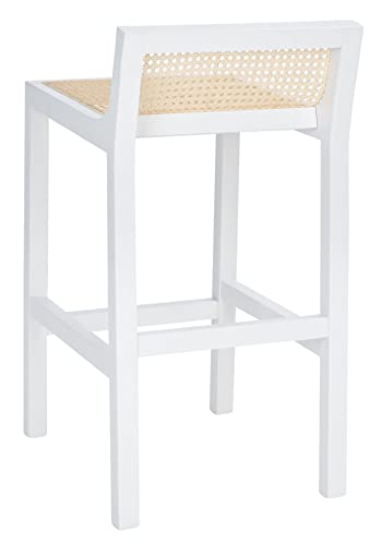 Safavieh Home Collection Saito Natural Low Back Cane 25.6-inch Counter Stool