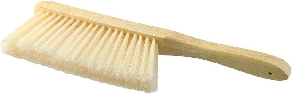 Hand Broom Cleaning Brushes- Soft Counter Duster Furniture Dusters Brush with Long Wooden Handle Household Dusting Tool