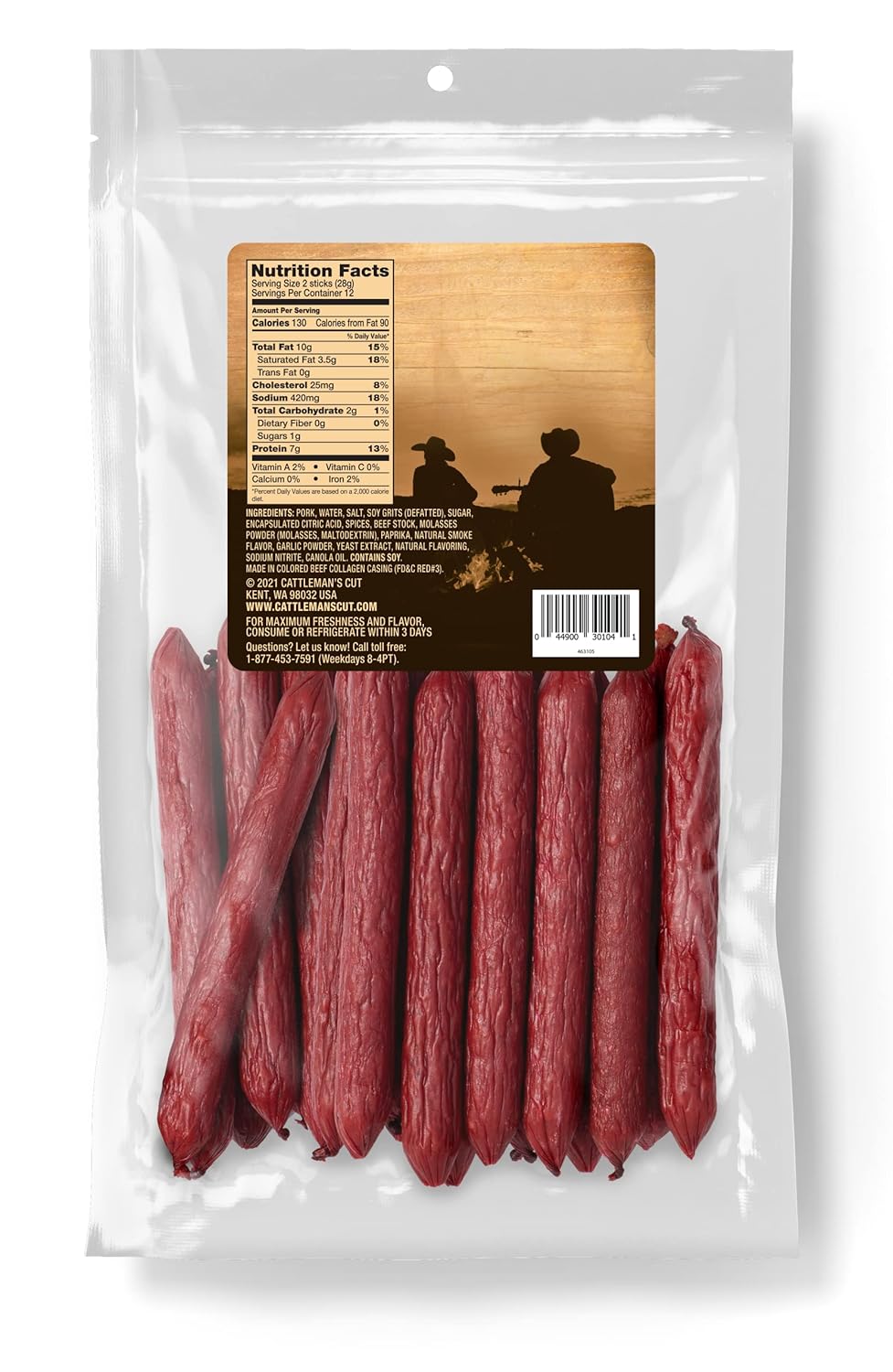 Cattleman's Cut Old Fashioned Smoked Sausages, 12 Ounce