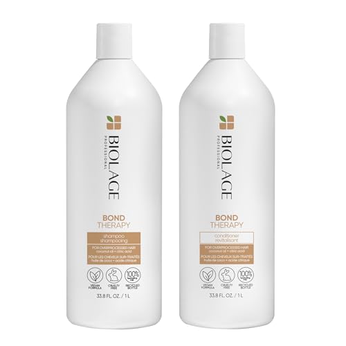 Biolage Bond Therapy Shampoo & Conditioner Set | Builds Bonds & Reduces Breakage | Paraben & Sulfate-Free | Vegan | Cruelty-Free | Bonding