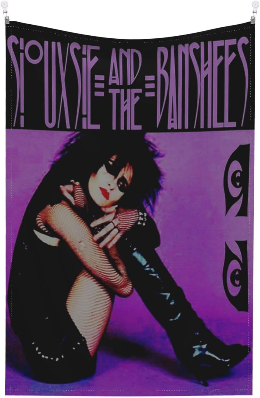 CASOWAT Siouxsie Rock and the Banshees Band Tapestry Wall Art Hanging Tapestries For Living Room Bedroom Home Decor 60X40 inch