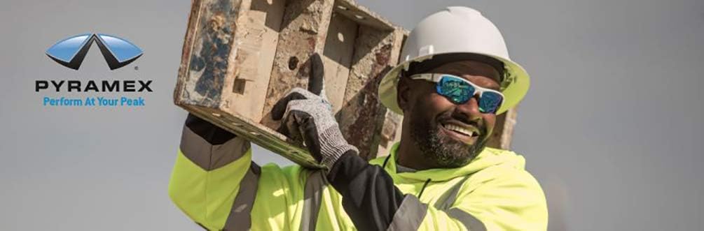 Pyramex Ridgeline Full Brim Hard Hat 4 Point Ratchet Gray