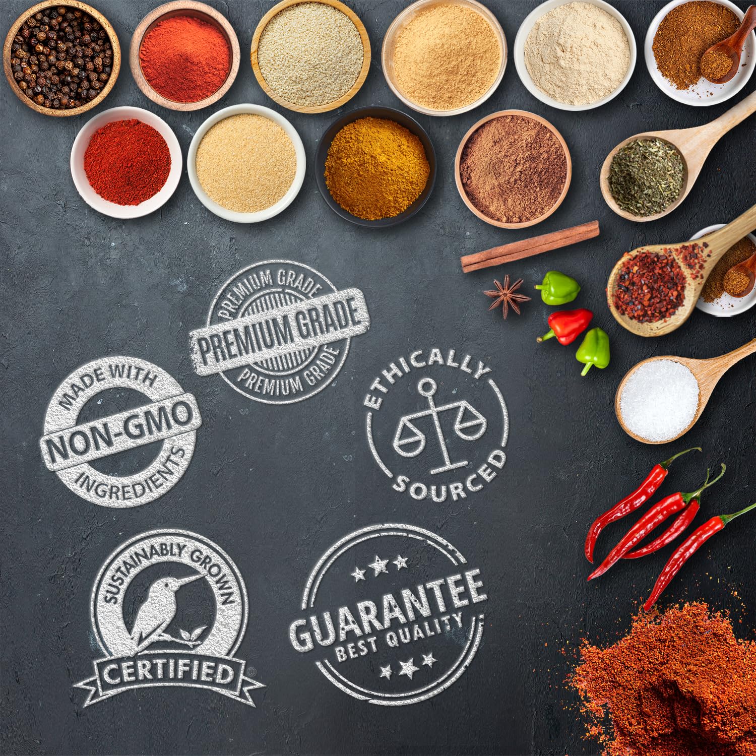 Fresh Finest Premium Garlic Powder - 16oz Bottle - 100% Pure, Non-GMO, Gluten-Free, Ground Garlic Spice for Cooking (2 Pack)