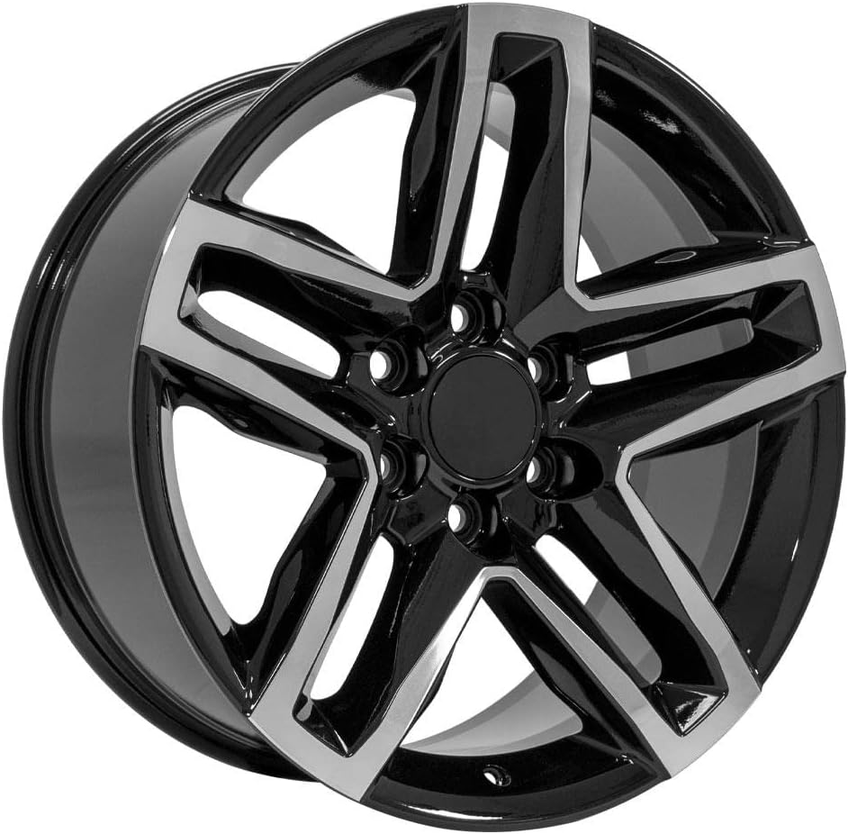 OE Wheels LLC 20 inch Rim Fits 6x139.7 Silverado Suburban Tahoe Sierra Yukon Escalade CV34B 20x9 Black Machined Wheels Hollander: 5911