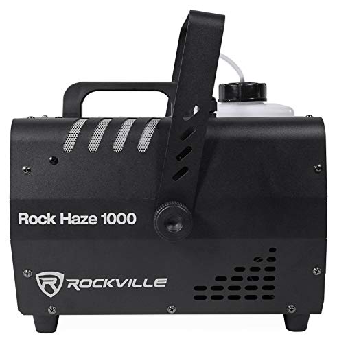 Rockville ROCKHAZE 1000 V2 CFM DMX Hazer Machine Water Based DJ/Club Haze+2 Remotes, Black
